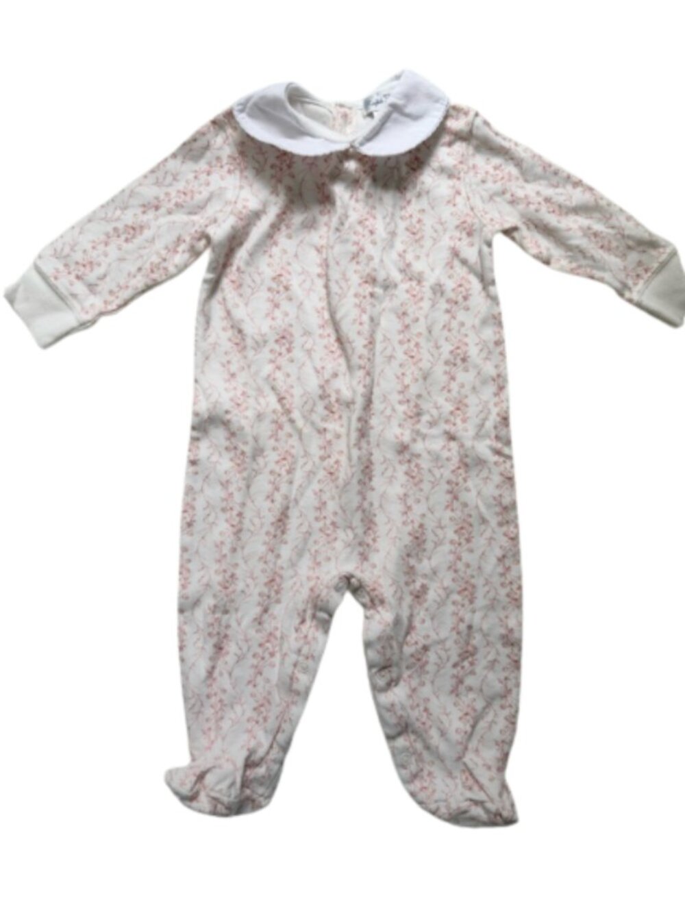 Ralph Lauren Baby Girl Floral Peter Pan Collar Footie 3-6 Months